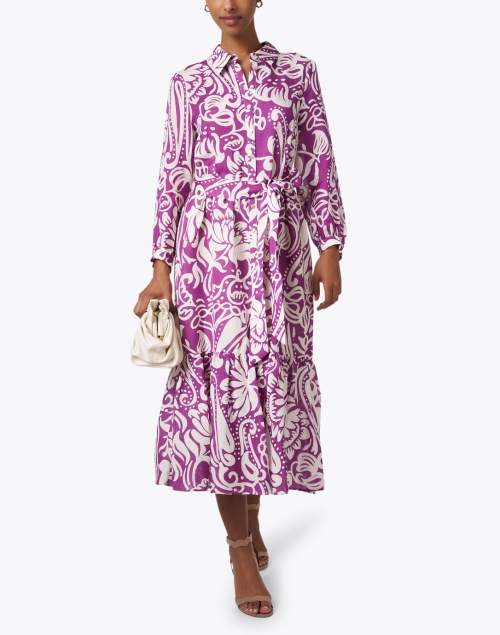 Look image - Weill - Oriano Purple Print Shirt Dress