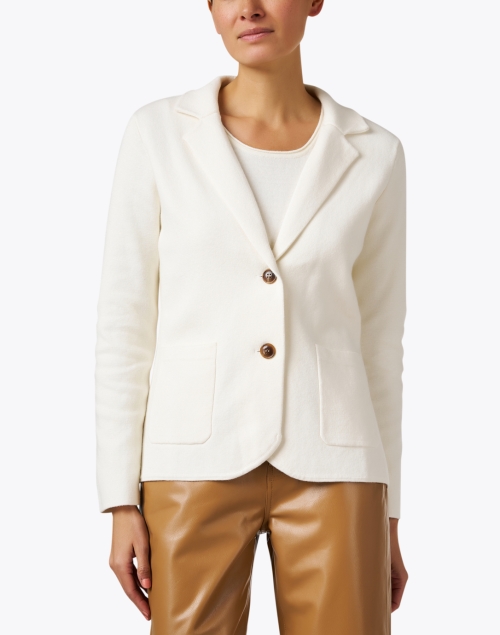 Front image - Burgess - Milly White Knit Blazer