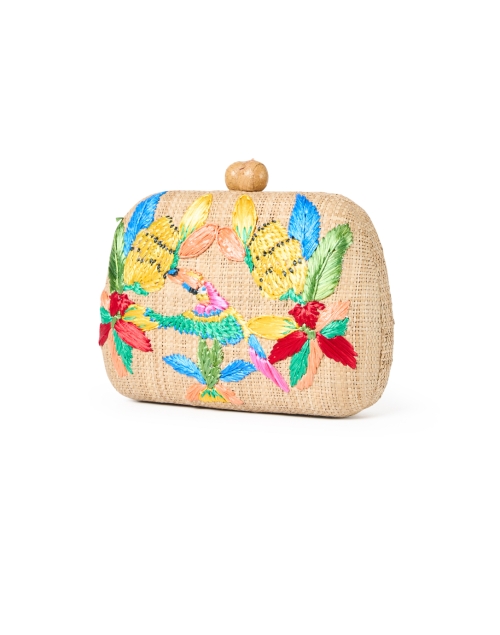 Front image - SERPUI - Lolita Tan Toucan Embroidered Clutch 