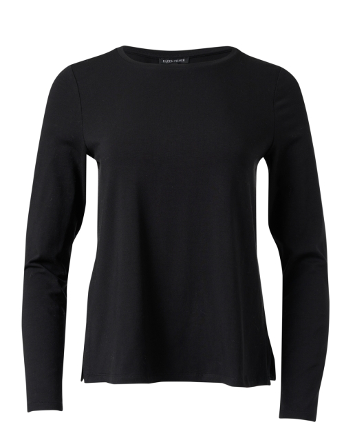 Product image - Eileen Fisher - Black Stretch Jersey Top