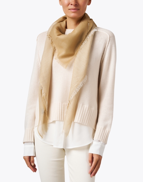 Look image - Jane Carr - Camel Ombre Cashmere Scarf