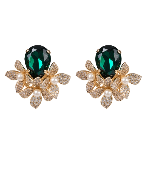 Product image - Anton Heunis - Green Crystal Stud Earrings