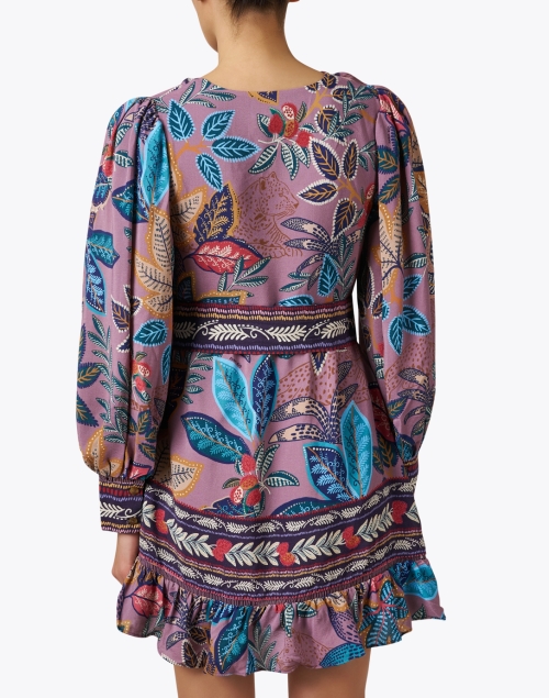 Back image - Farm Rio - Lavender Multi Print Dress