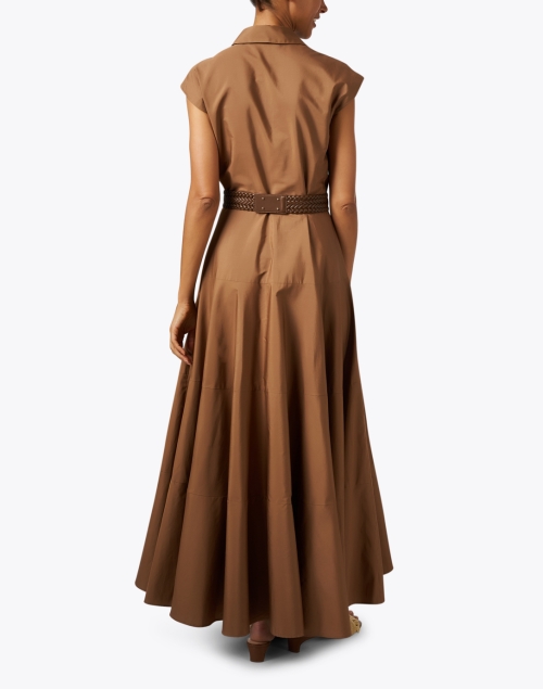 Back image - Max Mara Studio - Ampex Brown Cotton Shirt Dress