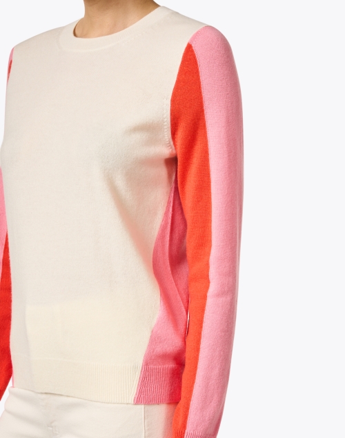 Extra_1 image - Chinti and Parker - Ivory Colorblock Wool Cashmere Sweater