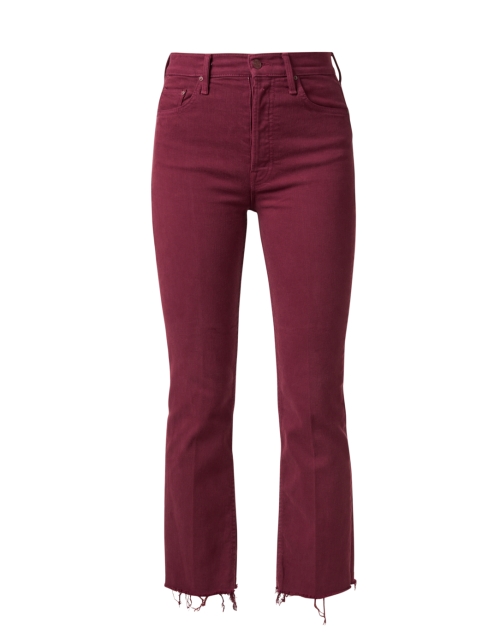 Product image - Mother - The Tripper Burgundy Ankle Fray Jean