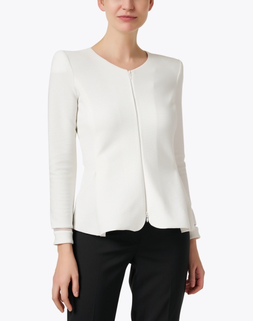 Front image - Emporio Armani - White Jersey Jacket