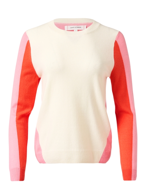 Product image - Chinti and Parker - Ivory Colorblock Wool Cashmere Sweater