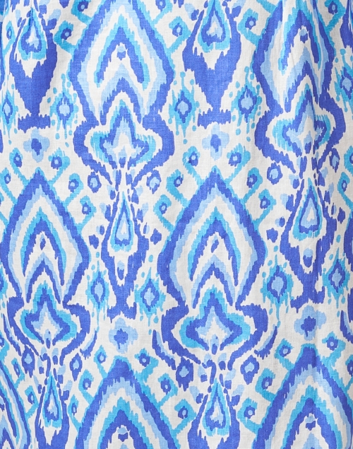 Fabric image - Sail to Sable - Blue Ikat Print Cotton Tunic Dress