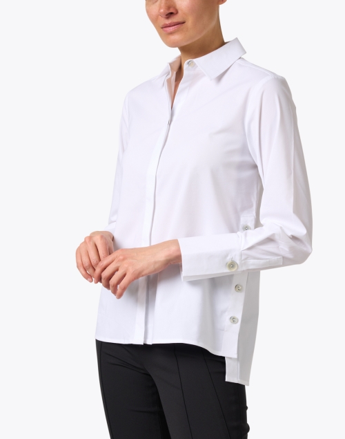 Front image - Hinson Wu - Maxine White Stretch Cotton Shirt
