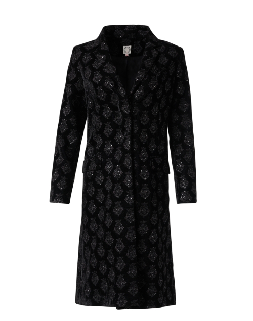 Product image - Ines de la Fressange - Franck Black Embroidered Coat