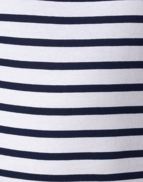 Fabric image - Saint James - Pleneuf White and Navy Striped Cotton Top