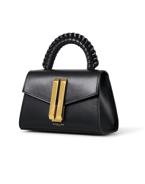 Front image - DeMellier - Nano Montreal Black Leather Bag