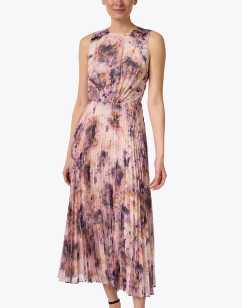 Front image - Jason Wu Collection - Violet Multi Printed Silk Chiffon Dress