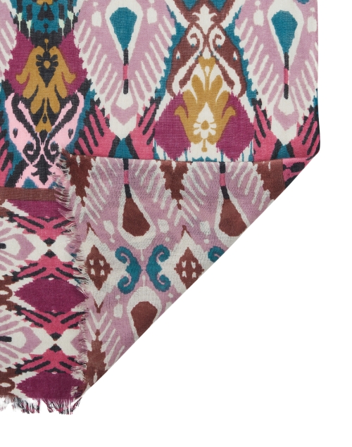 Extra_1 image - Kinross - Multi Ikat Print Silk Cashmere Scarf