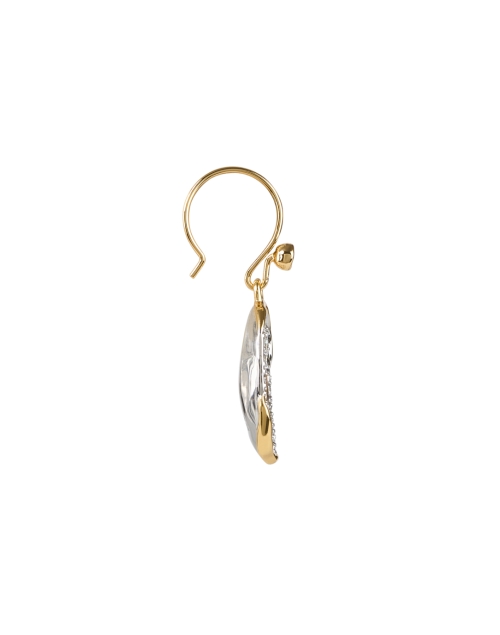Back image - Alexis Bittar - Gold and Crystal Oval Drop Earrings