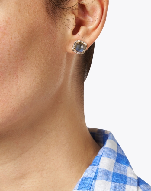 Look image - Atelier Mon - Labradorite Square Stud Earrings