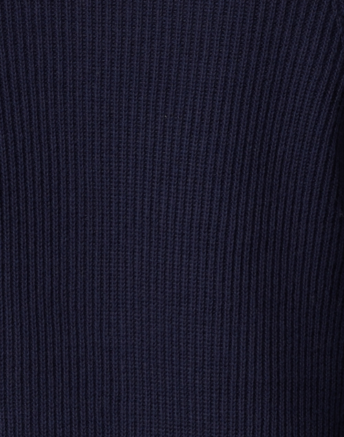 Kinross - Navy Ribbed Cotton Sweater
