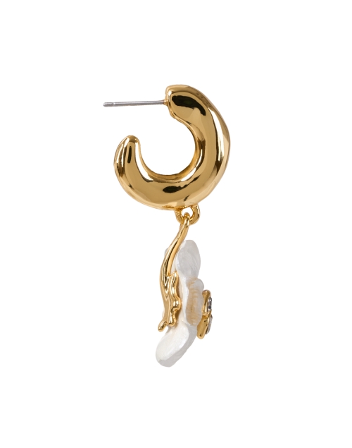 Back image - Alexis Bittar - White Pansy Lucite Flower Drop Earrings