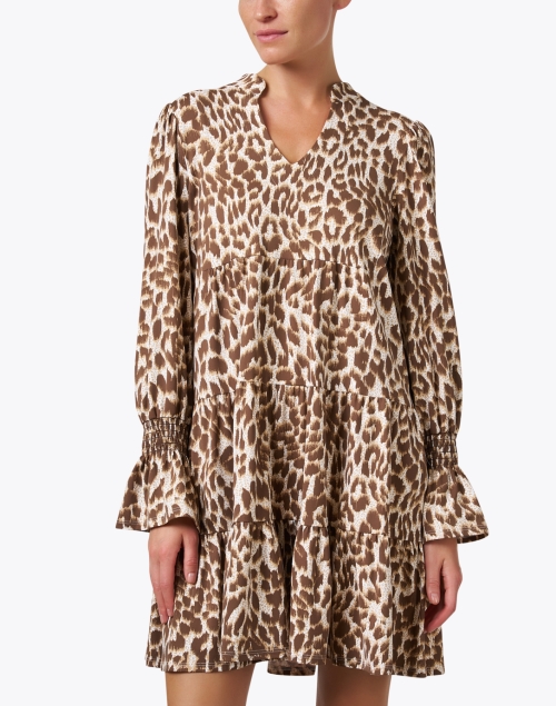 Front image - Jude Connally - Tammi Cheetah Print Tiered Dress