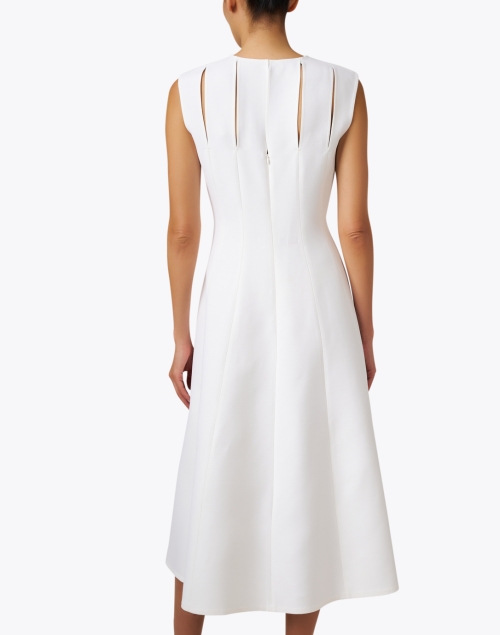 Back image - Lafayette 148 New York - White Cutout Fit and Flare Dress