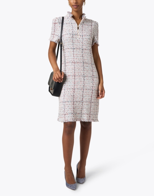 Look image - Marc Cain - White Tweed Zipper Front Dress