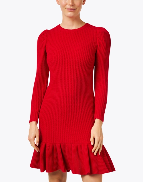 Front image - Madeleine Thompson - Doyle Red Knit Dress
