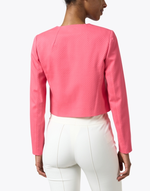 Paule Ka - Pink Jacquard Cropped Jacket