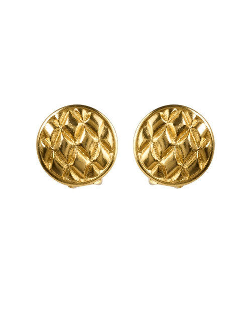 Product image - Ben-Amun - Gold Textured Disc Clip Earrings