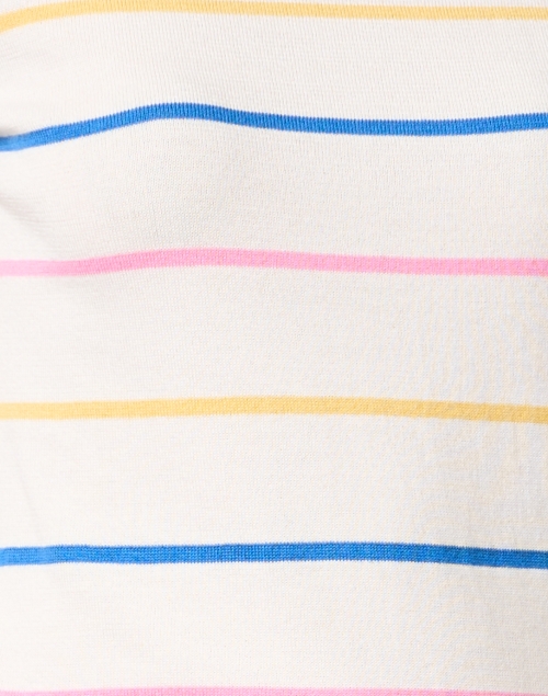 Fabric image - Blue - White Multi Stripe Cotton Sweater