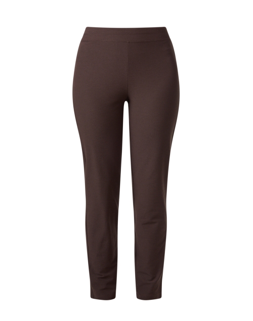 Product image - Eileen Fisher - Brown Stretch Crepe Slim Ankle Pant