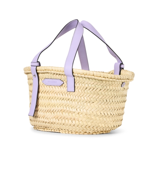 Front image - Poolside - Essaouria Lavender Woven Palm Bag 