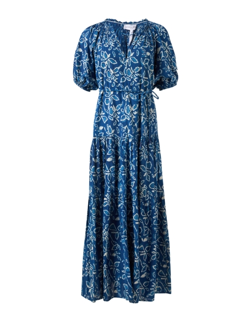Apiece Apart Uva Blue Print Cotton Dress