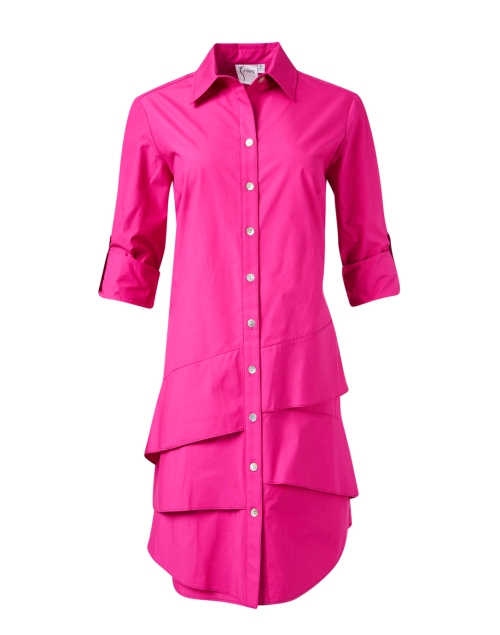 Product image - Finley - Jenna Pink Cotton Tiered Shirt Dress