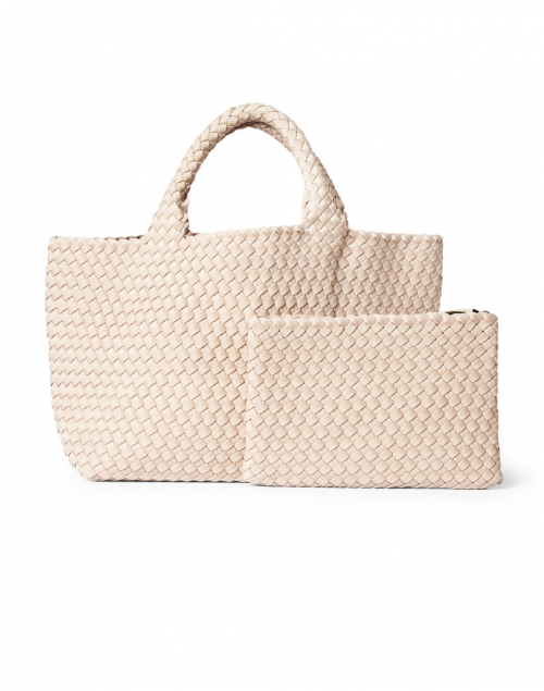 Back image - Naghedi - St. Barths Medium Ecru Woven Handbag
