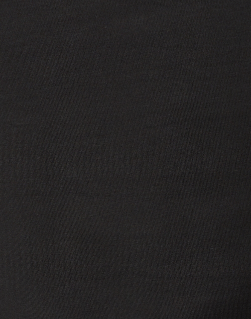Fabric image - E.L.I. - Black Pima Cotton Ruched Sleeve Tee