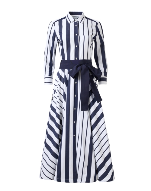 Product image - Sara Roka - Caleigh Navy Striped Shirt Dress
