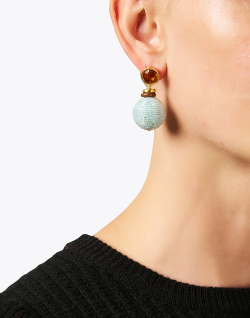 Look image - Lizzie Fortunato - Mist Beaded Drop Earrings