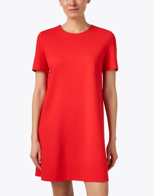 Front image - Harris Wharf London - Red Shift Dress