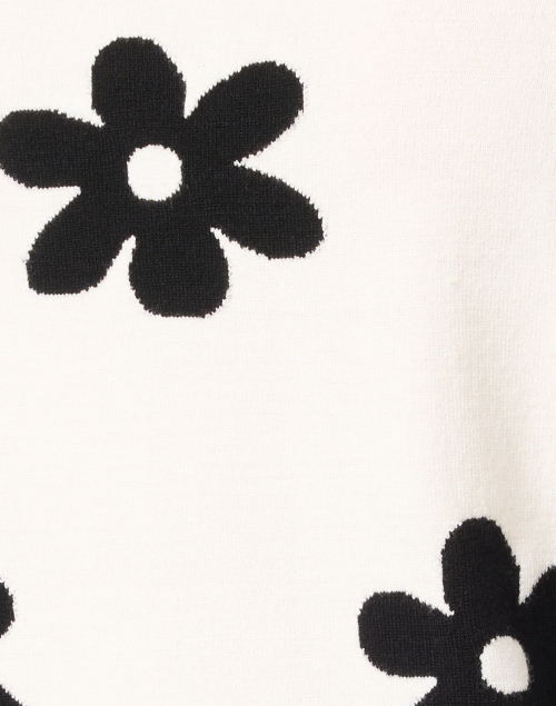 J'Envie - White and Black Floral Print Stretch Top
