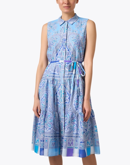 Front image - Kobi Halperin - Vivi Blue Multi Paisley Dress