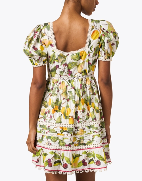 Back image - Farm Rio - White Multi Print Cotton Dress