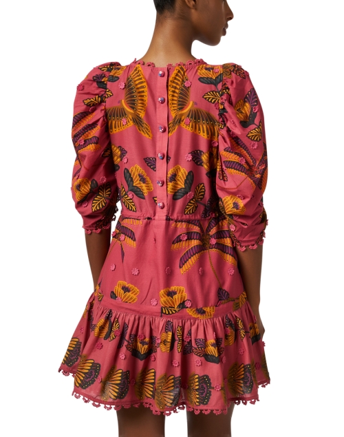 Back image - Farm Rio - Pink Multi Print Dress