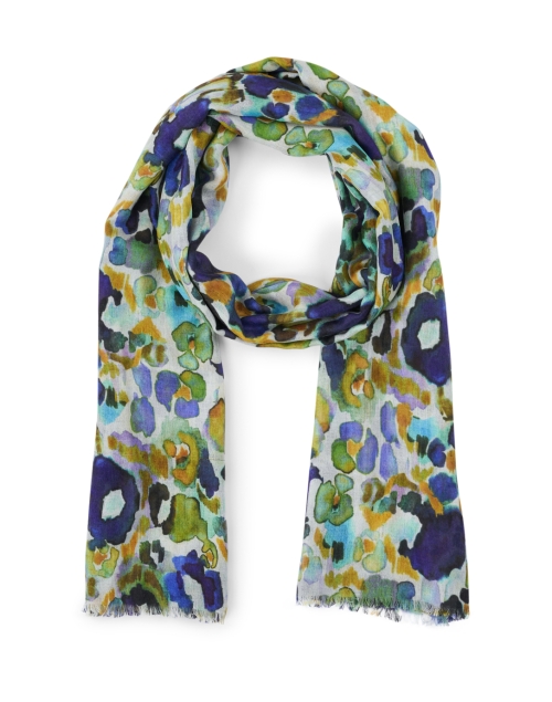 Product image - Kinross - Multi Watercolor Print Silk Cashmere Scarf