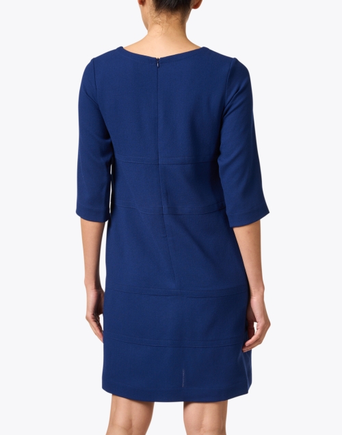 Back image - Rosso35 - Blue Wool Shift Dress