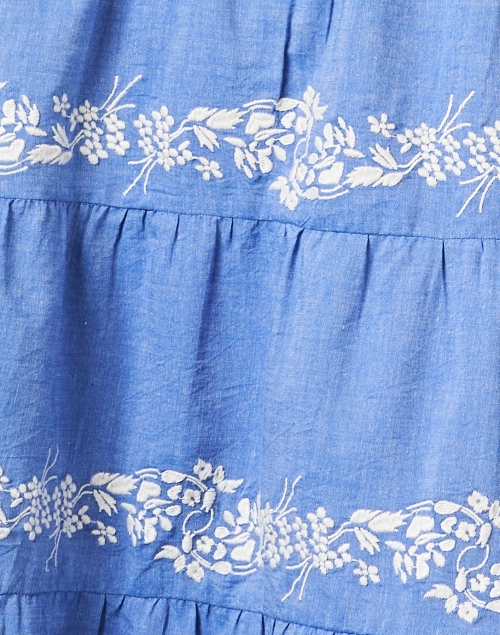 Fabric image - Ro's Garden - Isabel Blue Chambray Embroidered Dress