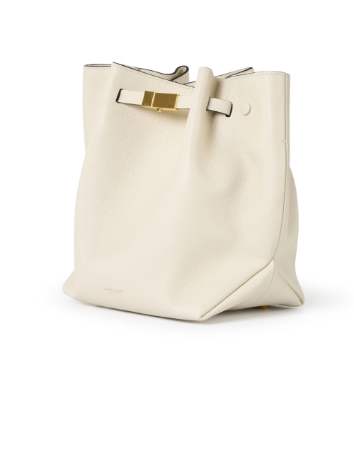 Front image - DeMellier - New York Ivory Leather Bucket Bag