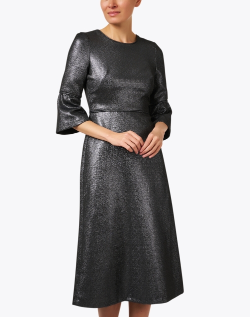 Front image - Jane - Renata Navy Metallic Midi Dress