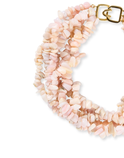 Front image - Kenneth Jay Lane - Pink Stone Multi Strand Necklace