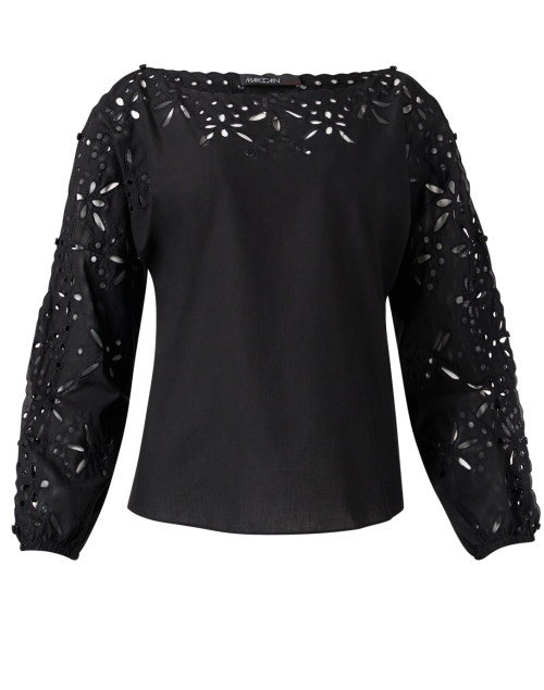 Product image - Marc Cain - Black Eyelet Cotton Top